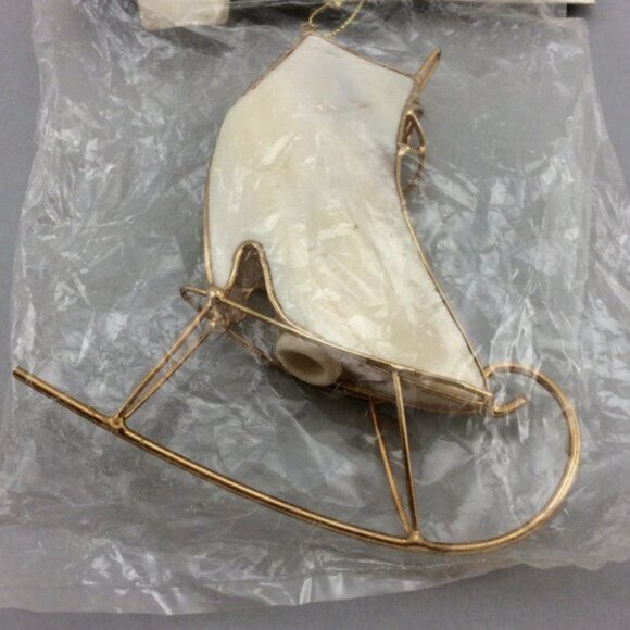Shell Figure Skate Christmas Ornament Fits Over Bulb Cover Old Fashioned - Picture 3 of 16